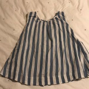 Blue and white striped tank top